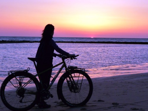 Even our heavy bikes wanted to take in the sunset. 
