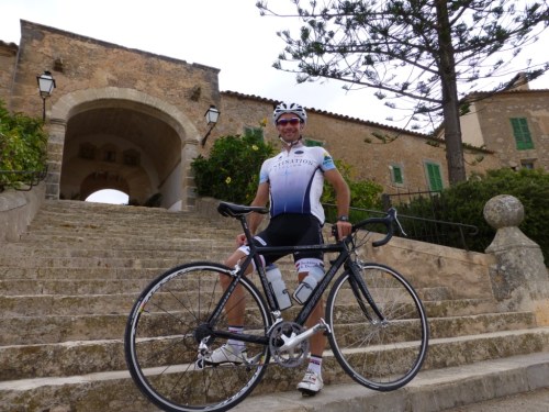 Marc, on the steps of the Iglesia de Montesion.