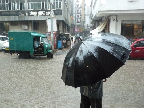 Rain. It is merciless. You just resign yourself to being wet. Even with a gore tex jacket, the rest of you gets drenched. 